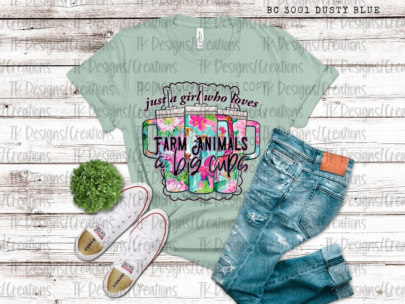Farm Animals and Big Cups