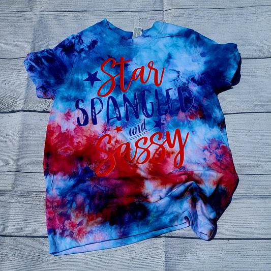 Sassy Patriotic Ice Dye Youth