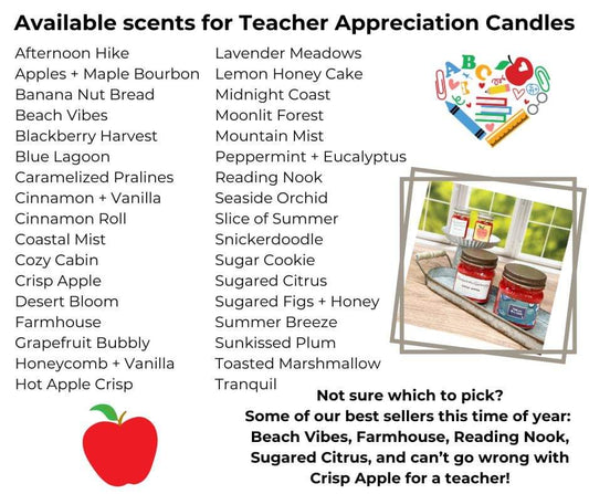 Teacher Appreciation Label 8 oz Mason Jar Candle