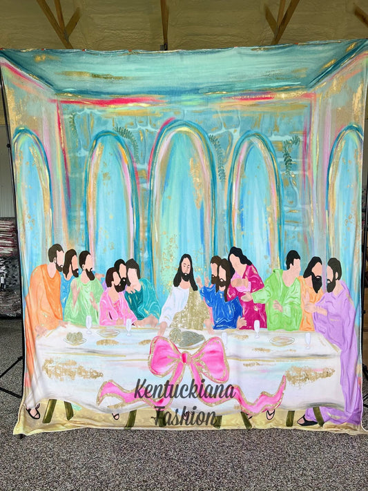 10x10 Foot Mega Oversized Fuzzy Blanket- The Last Supper