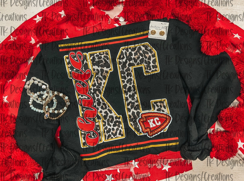 KC Leopard Bella Canvas Hoodie