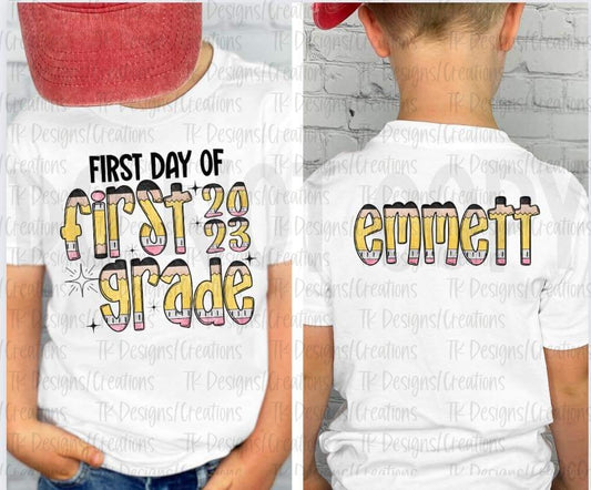 Back To School Pencil Custom Toddler/Youth