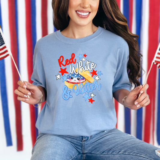 Red White And Glitter Toddler/Youth