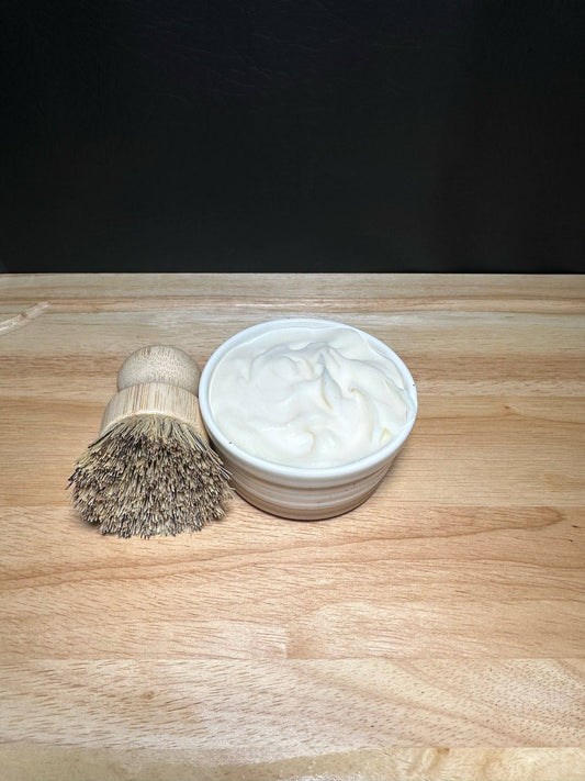 Solid Tallow Dish Soap Starter Set with Ramekin & Bamboo Scrub Brush