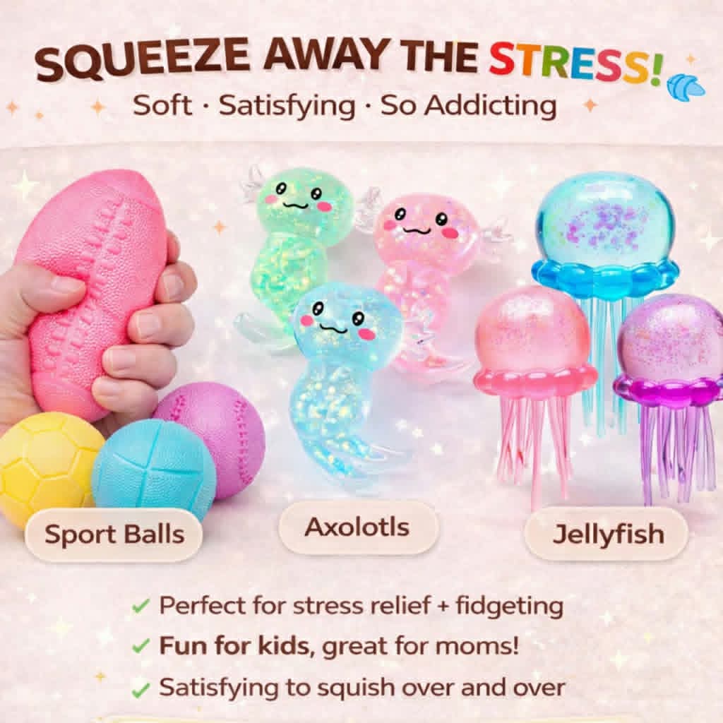 Squishy Jellyfish and Axolotl
